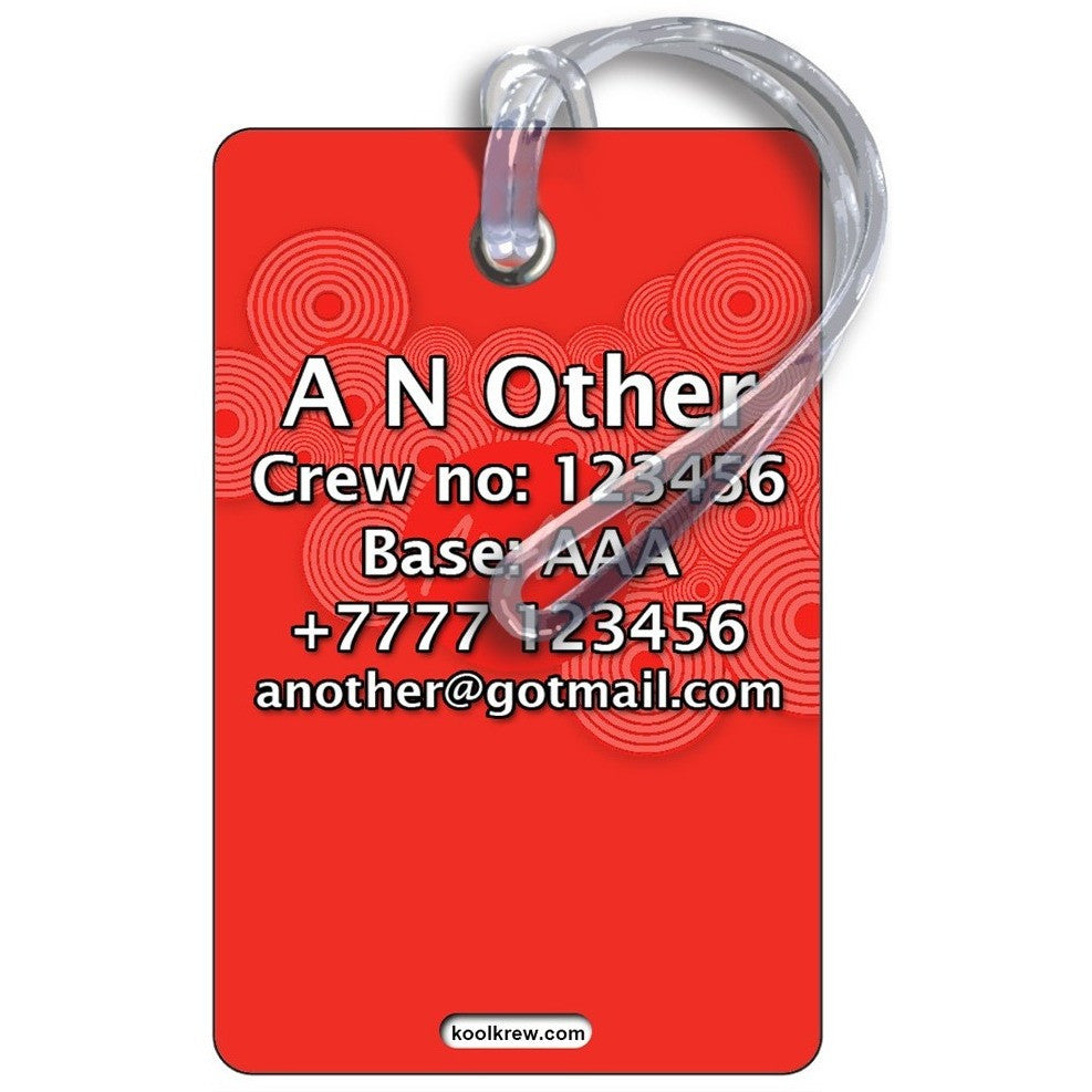 Air Asia Portrait RED 1 Luggage Tag