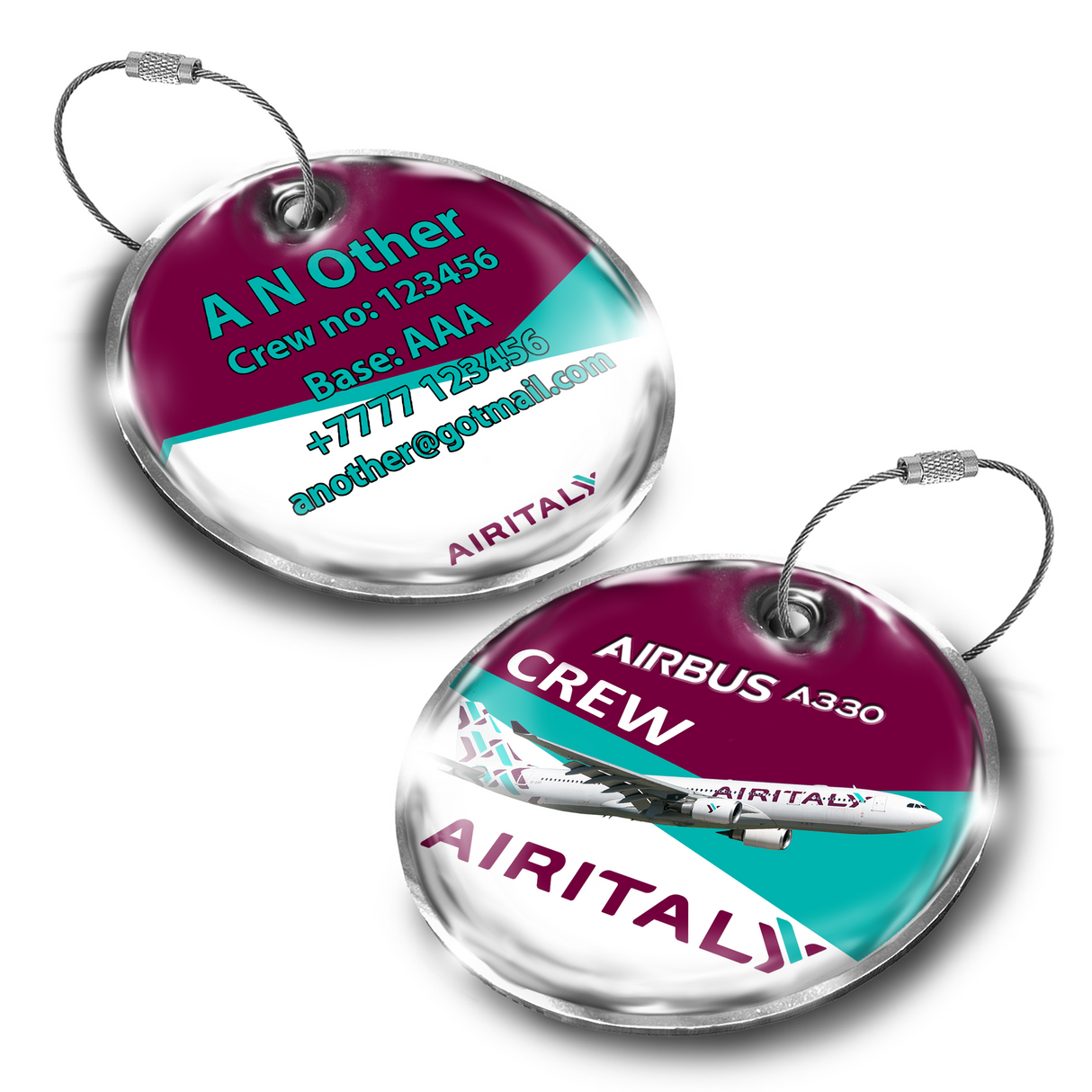 AIRITALY A330 Crew Tag