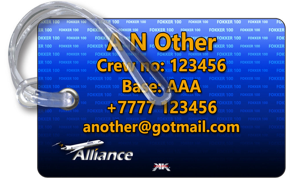 Alliance Airlines Fokker 100