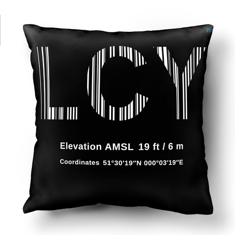 LCY Airport Code Throw Pillow
