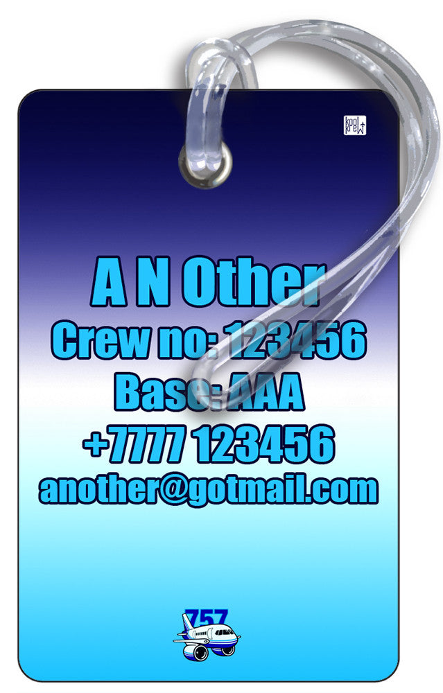 Boeing B757 Pudgy Tag