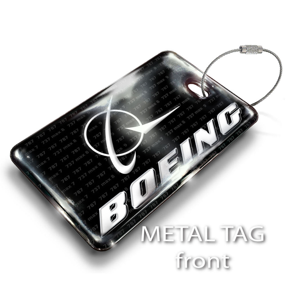 Boeing Logo Black Luggage Tag