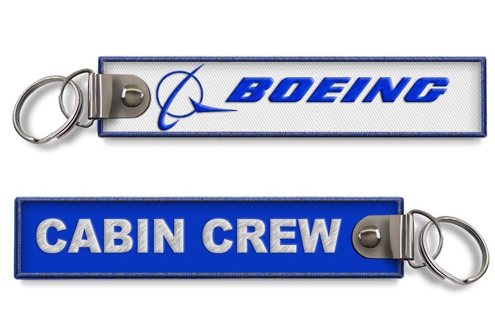 Boeing-Cabin Crew Embroidered Keyring
