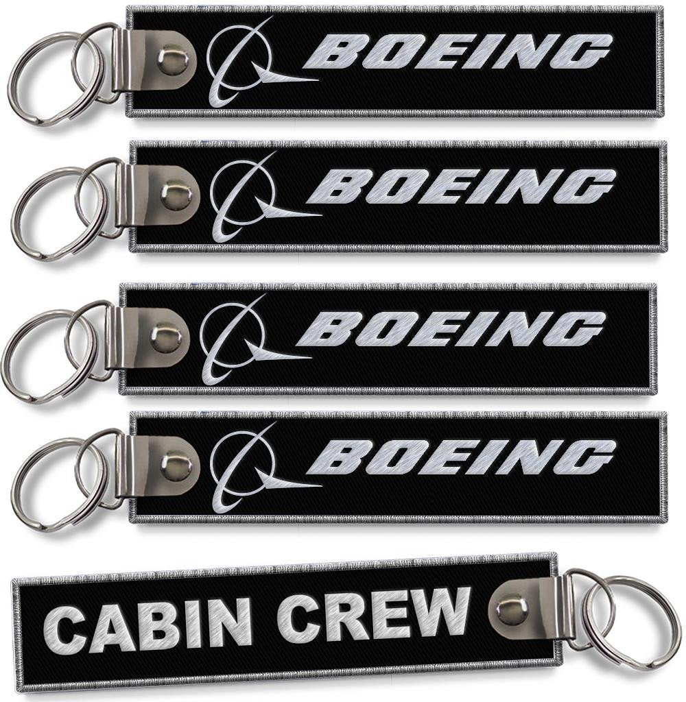 Boeing-Cabin Crew Embroidered Keyring