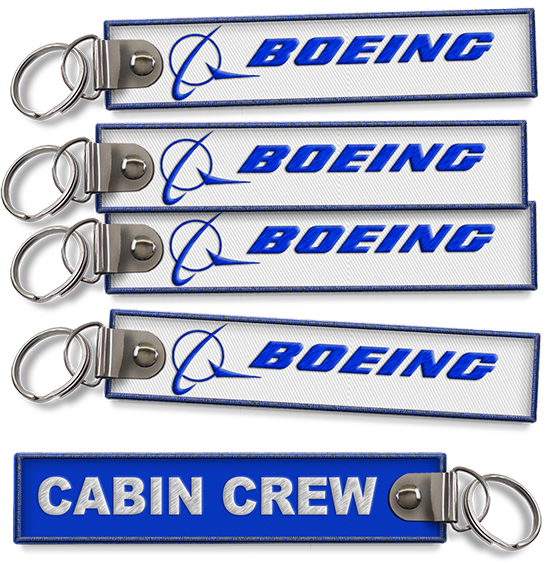 Boeing-Cabin Crew Embroidered Keyring