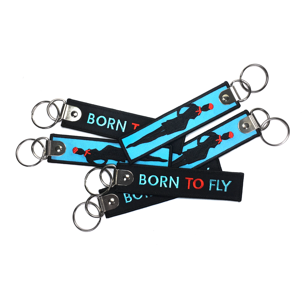 Born To Fly-Embroidered Keyring