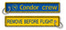 Condor Remove Before Flight ( Old Logo)