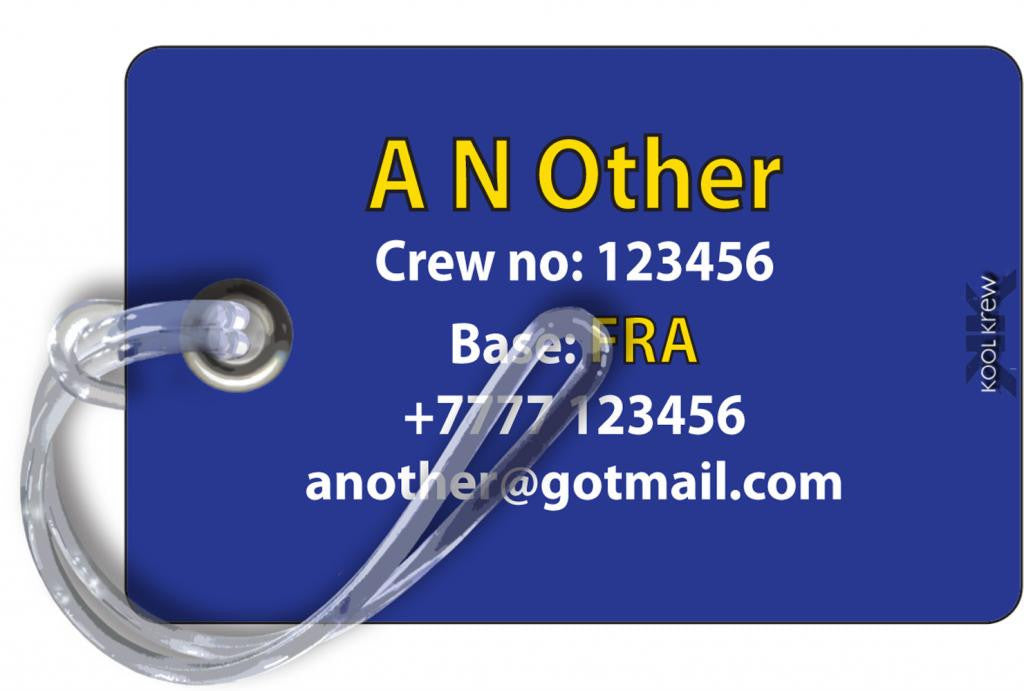 Crew Tag-Yellow/Blue