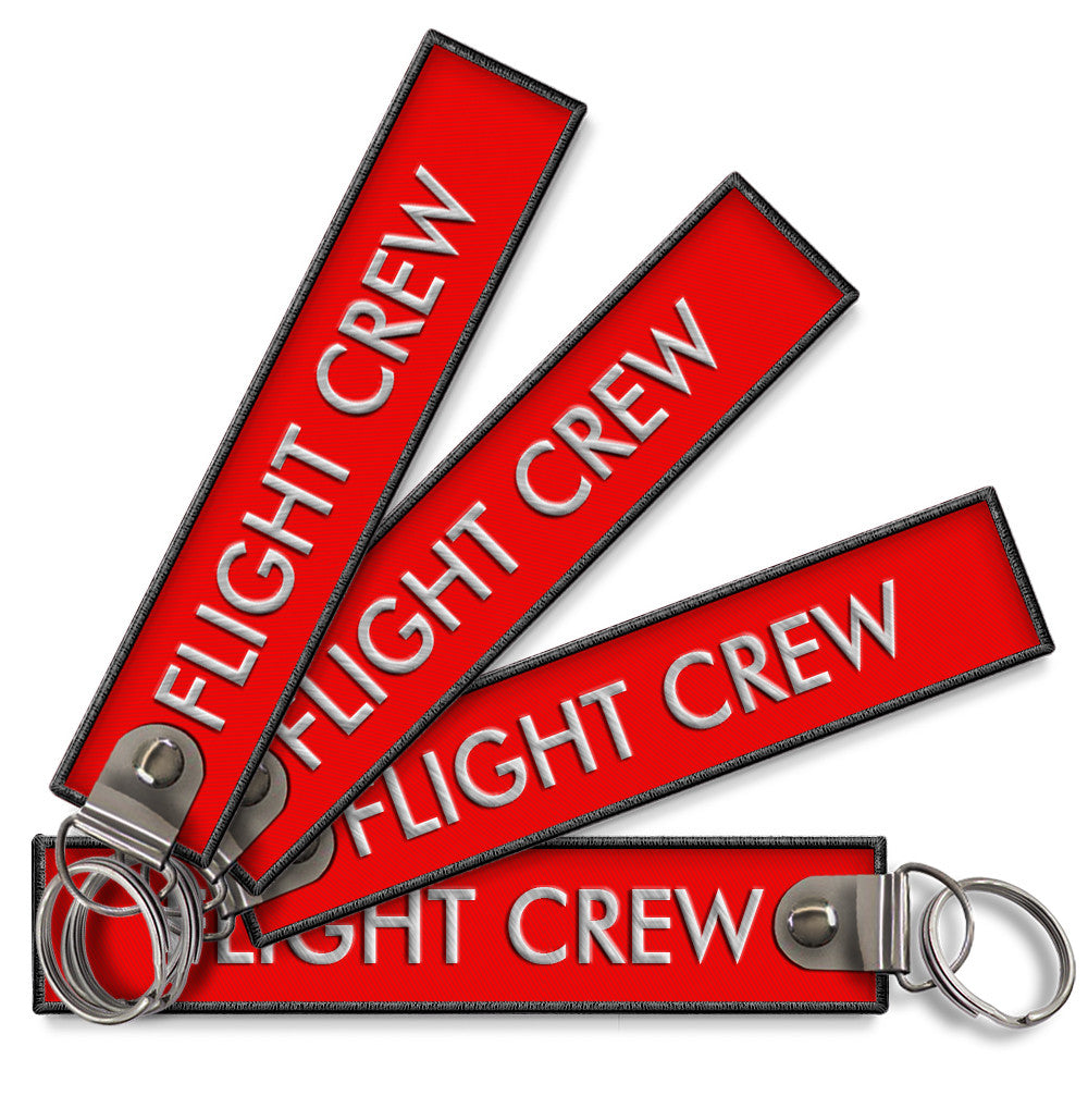 Flight Crew Embroidered Keyring (RED)