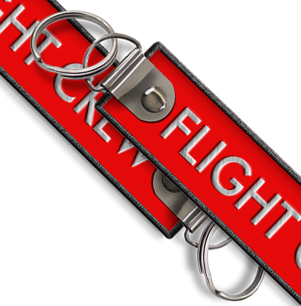 Flight Crew Embroidered Keyring (RED)