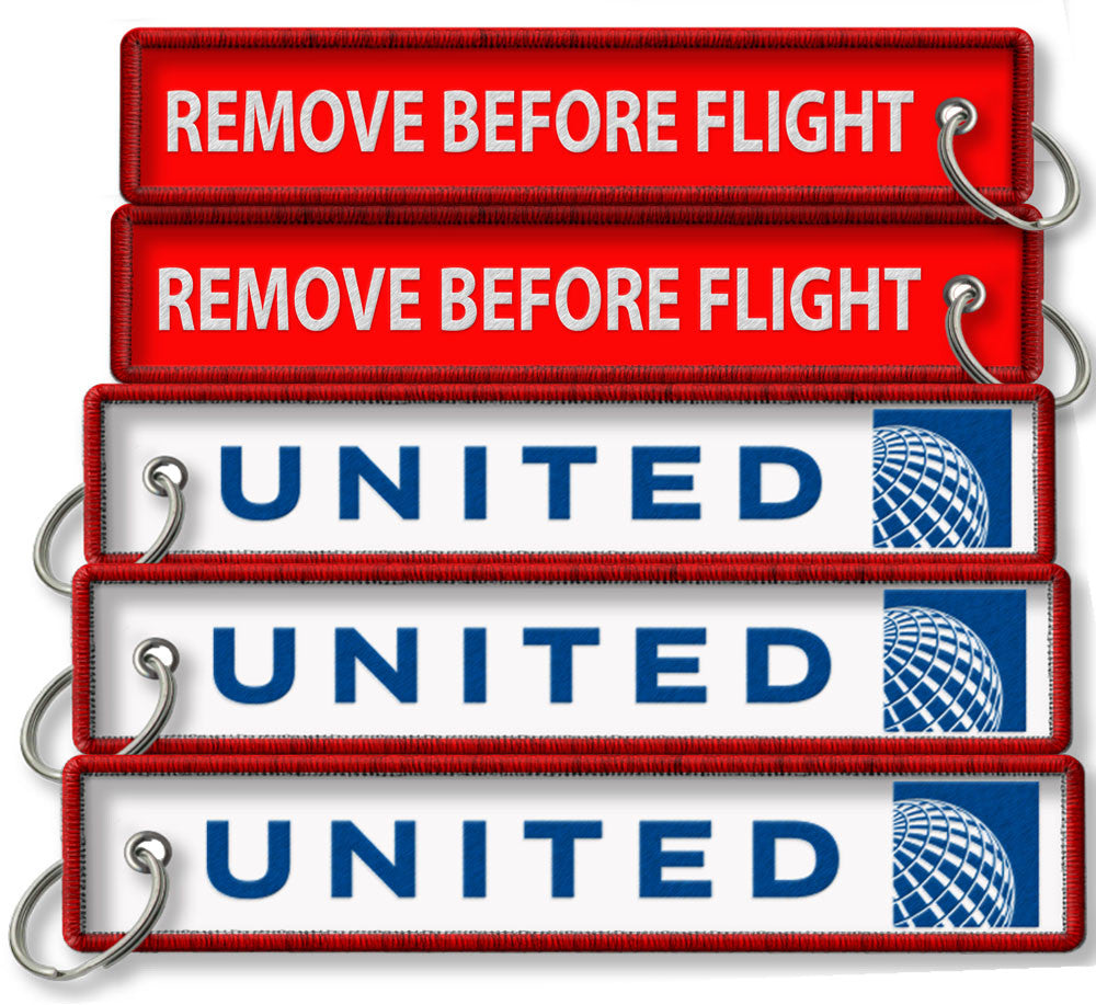 United Airlines Remove Before Flight - Keyring