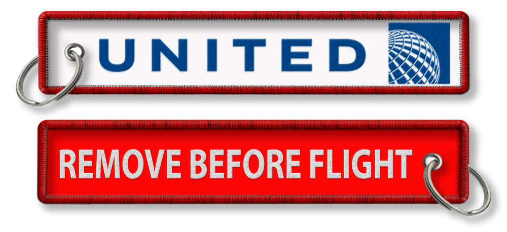 United Airlines Remove Before Flight - Keyring