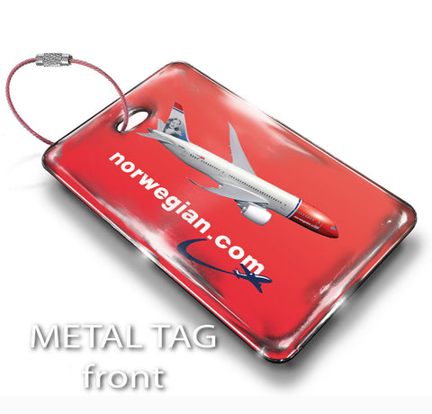 Norwegian Airlines Landscape Red Crew Tag