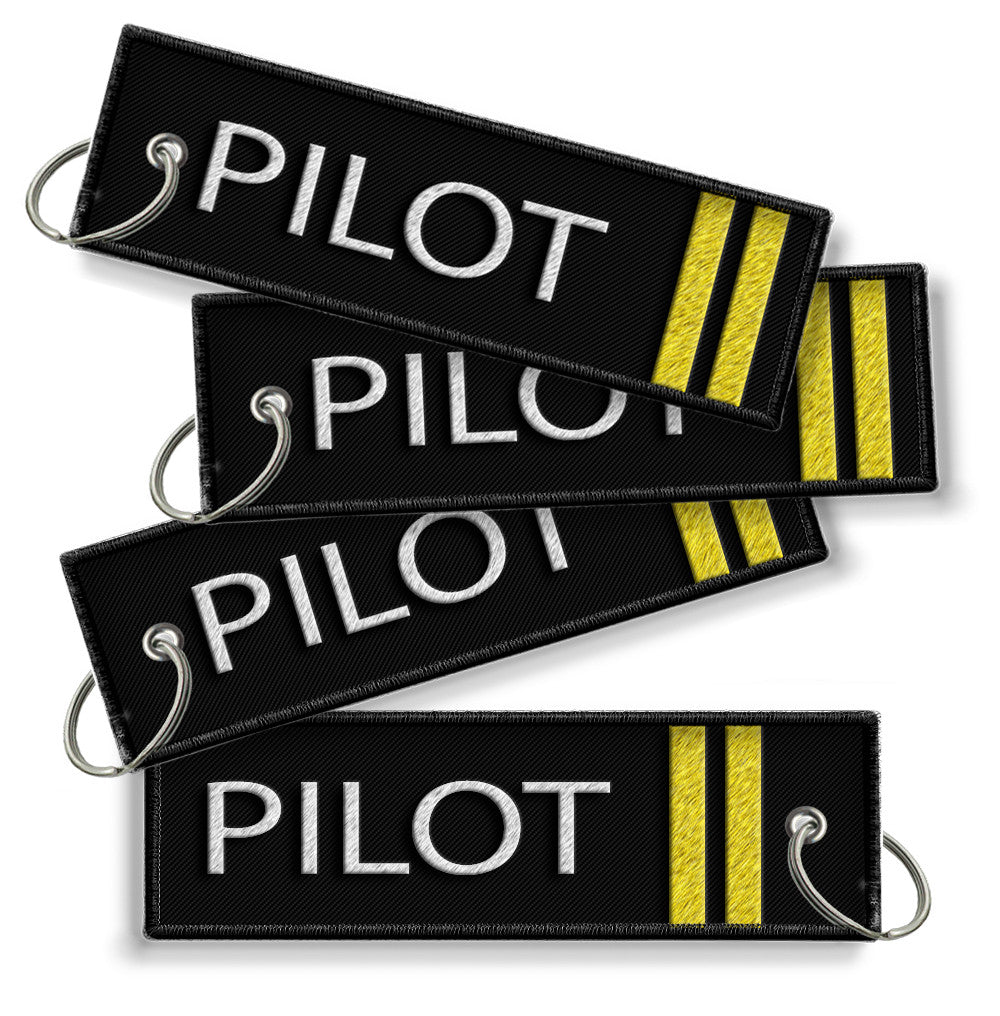 Pilot 2 bars - Embroidered Keyring