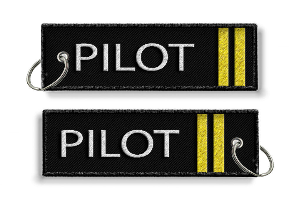 Pilot 2 bars - Embroidered Keyring