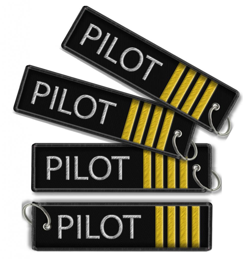 Pilot 4 bars - Embroidered Keyring