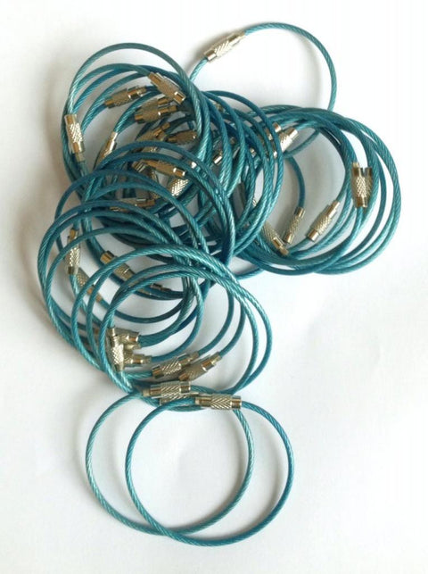 Steel Cable Loops-TURQUOISE