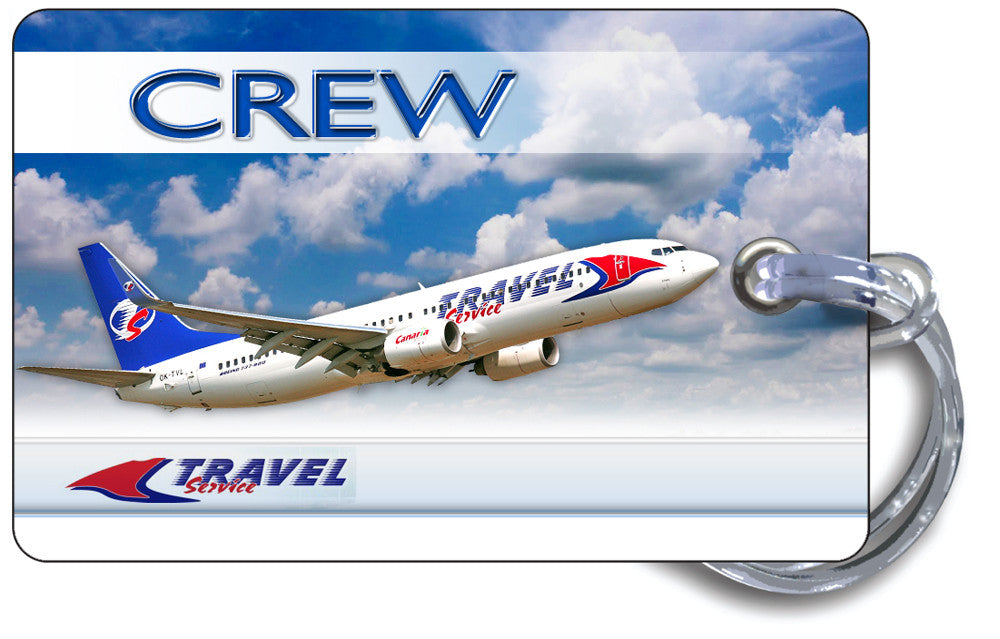 Travel Service Airline Logo B737 Blueskies