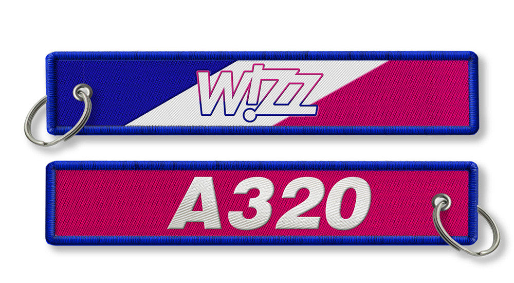 Wizzair A320 Embroidered Keyring