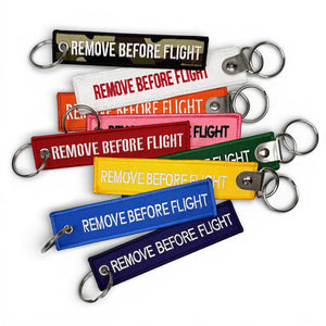 Remove Before Flight Keyrings