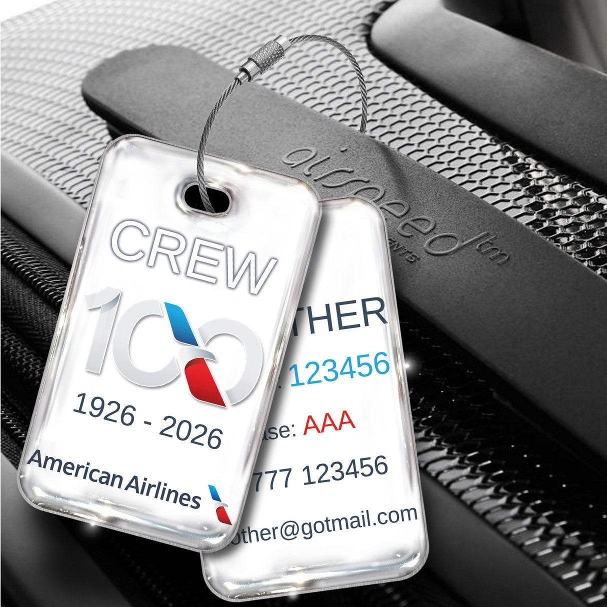 American Airlines 100 Years Celebration Tag White