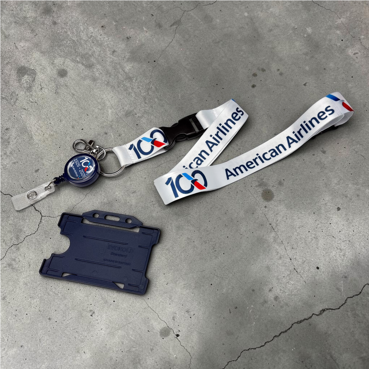 American Airlines 100 Years Lanyard