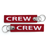 CREW Embroidered Keyring - RED