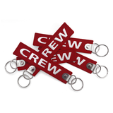 CREW Embroidered Keyring - RED