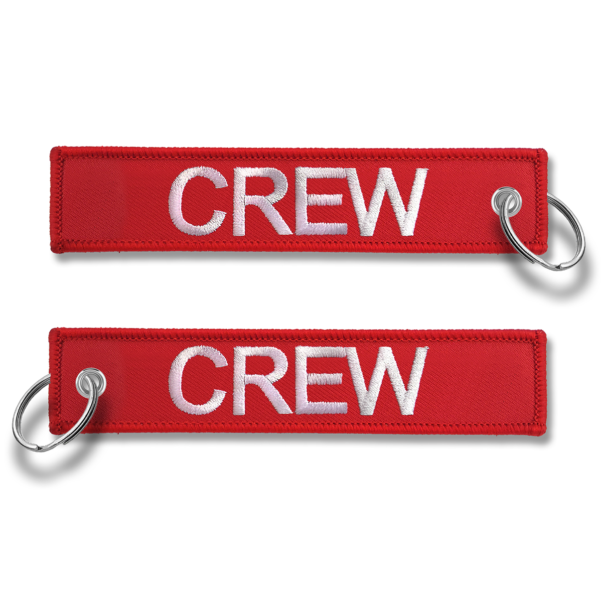 CREW Embroidered Keyring - RED