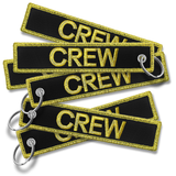 CREW Embroidered Keyring - GOLD