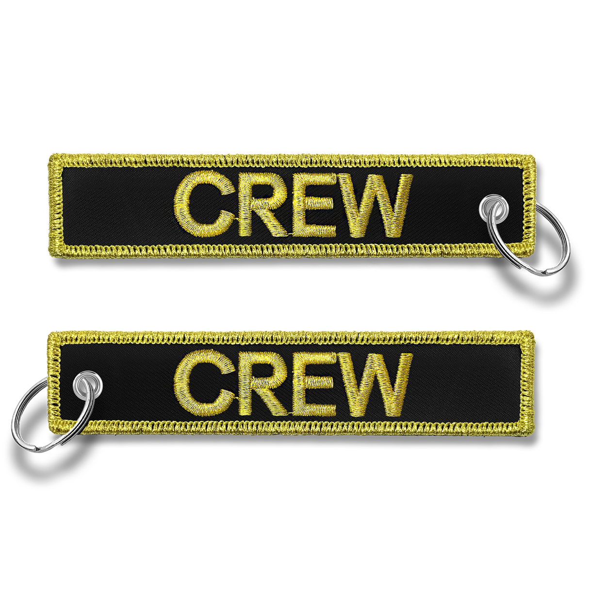 CREW Embroidered Keyring - GOLD