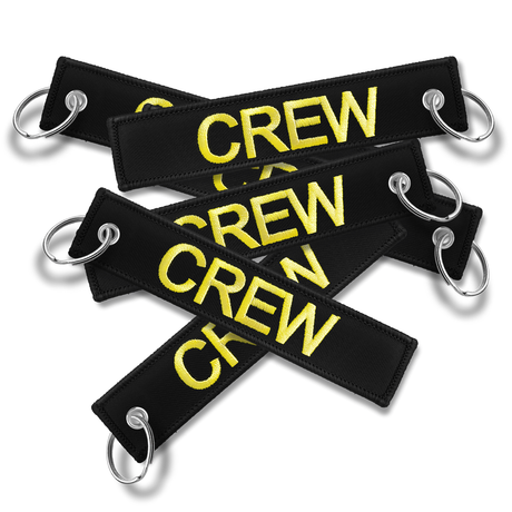 CREW Embroidered Keyring - BLACK