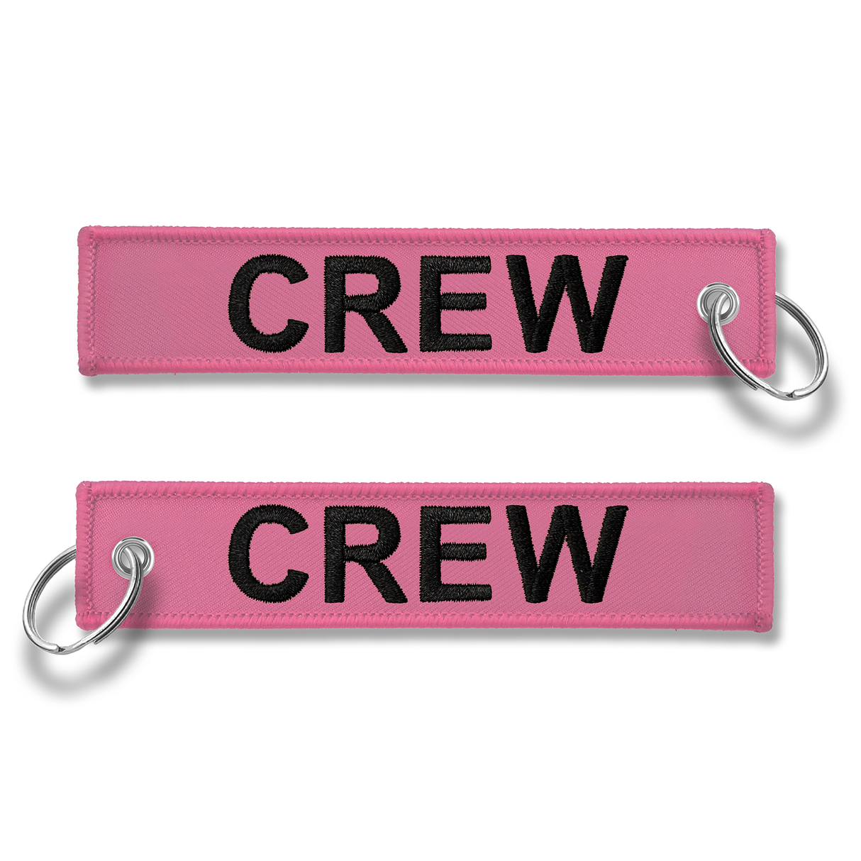 CREW Embroidered Buckle Keyring - PINK