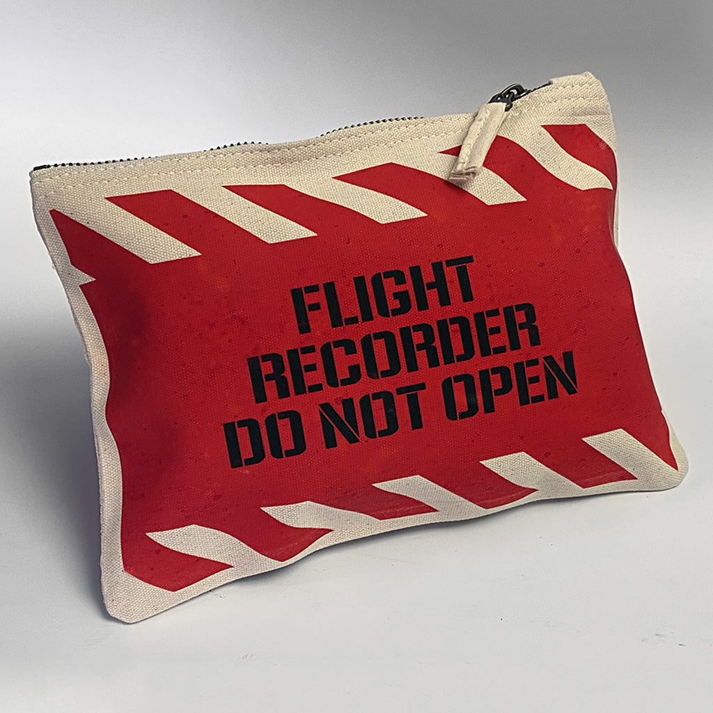 Flight Recorder Do Not Open Cosmetic Pouch