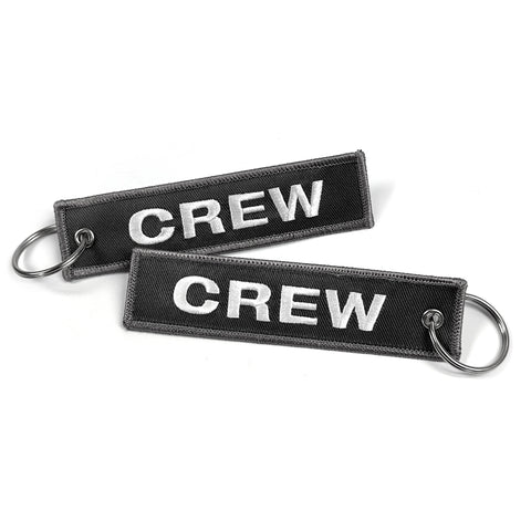 Crew Embroidered Keyring-Grey