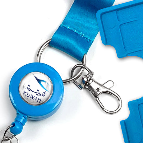 Kuwait Airways Badge Reel + Badge  Holder