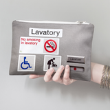 Lavatory Signage Cosmetic Pouch