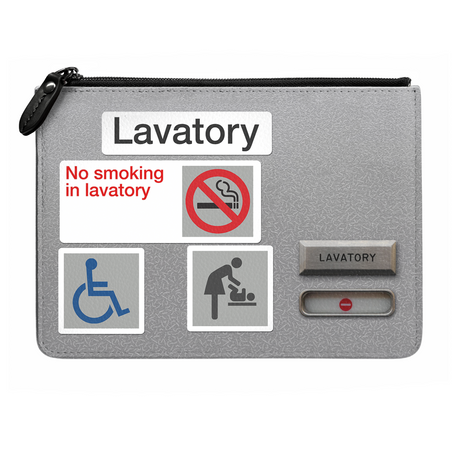 Lavatory Signage Cosmetic Pouch