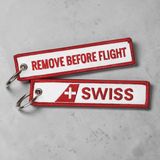 Swiss Airlines Remove Before Flight - Keyring