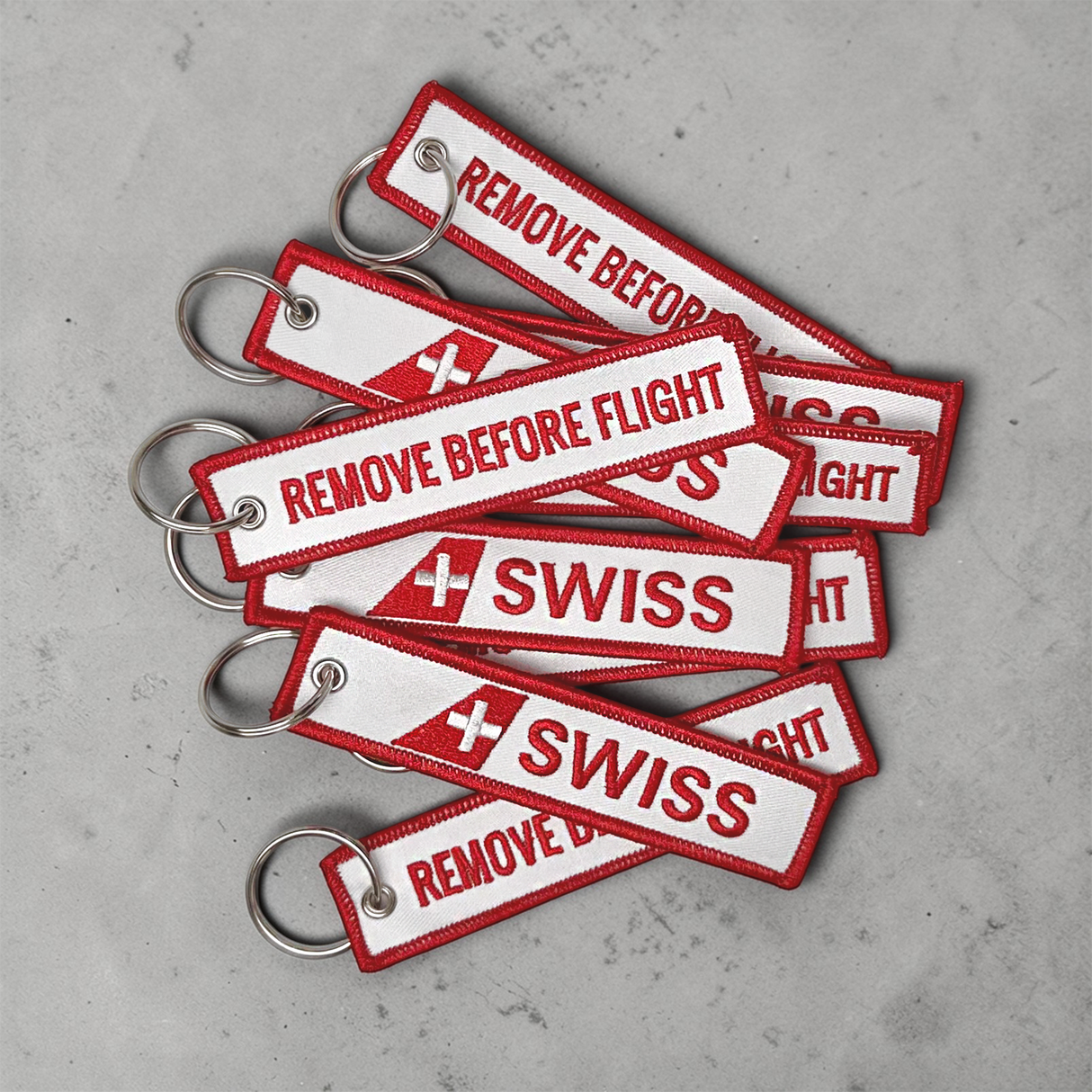 Swiss Airlines Remove Before Flight - Keyring