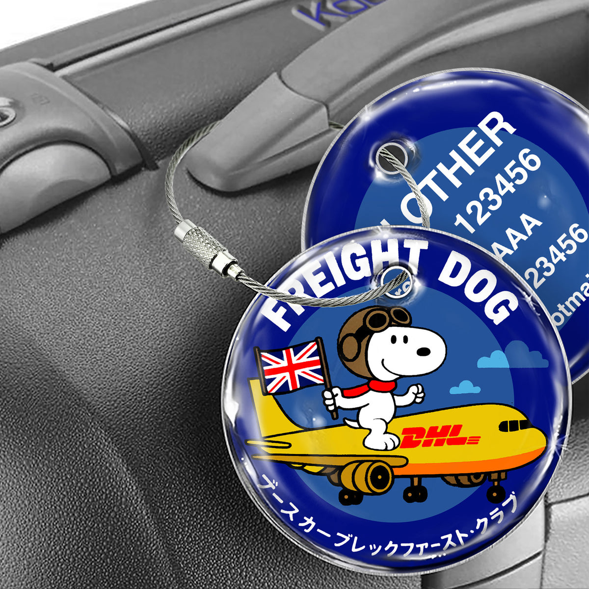 DHL Snoopy Freight Dog Tag