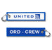 United Airlines BASE CREW Woven Keyring