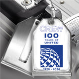 United Airlines 100 Years Celebration Tag White