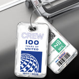 United Airlines 100 Years Celebration Tag White