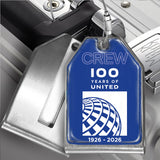 United Airlines 100 Years Celebration Tag Blue