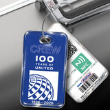 United Airlines 100 Years Celebration Tag Blue
