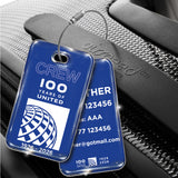 United Airlines 100 Years Celebration Tag Blue