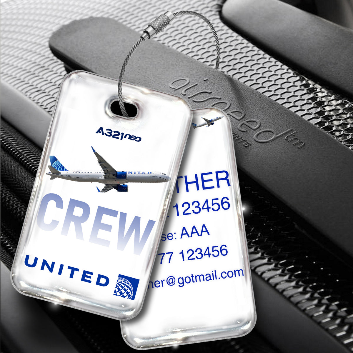 United Airlines A321 neo Tag White