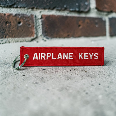 Airplane Keys Embroidered Keychain