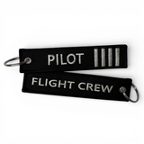 Pilot 4 Bars Flight Crew SILVER-Keychain